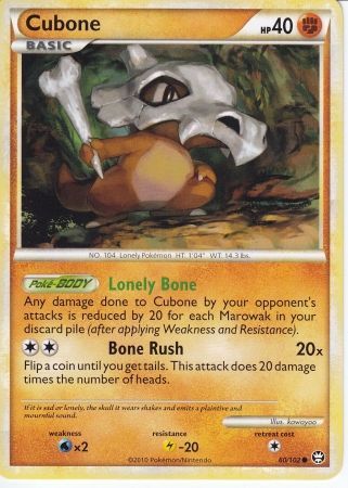 Cubone 60 102 Common HGSS Triumphant Singles Cubone 60 102 Common HGSS Triumphant Singles