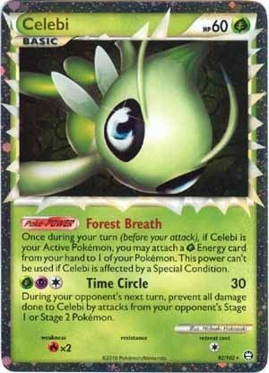 Pokemon HGSS TRIUMPHANT CELEBI PRIME #92 HOLO FOIL CARD PSA 7 NM #* 