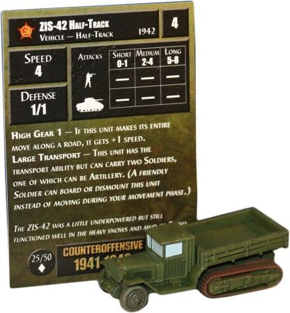 25 ZIS 42 Half Track Counter Offensive 1941 1992 Uncommon Axis Allies Counter Offensive 1941 1943 25 ZIS 42 Half Track Counter Offensive 1941 1992 Uncommon Axis Allies Counter Offensive 1941 1943