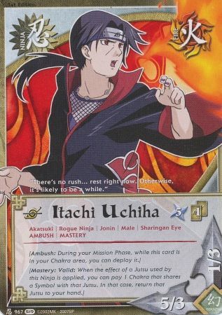 Details About Itachi Uchiha 967 Common Foil Nm Naruto Ccg 2b3