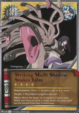 Striking Multi Shadow Snakes Jutsu 763 Rare Striking Multi Shadow Snakes Jutsu 763 Rare