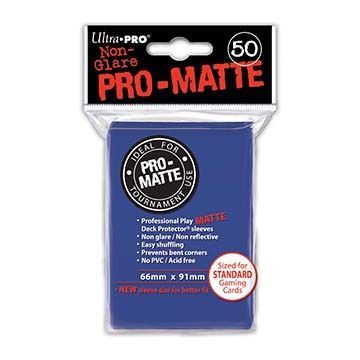 Ultra Pro Pro Matte Blue 50ct Standard Sized Sleeves UP82653 Sleeves Ultra Pro Pro Matte Blue 50ct Standard Sized Sleeves UP82653 Sleeves