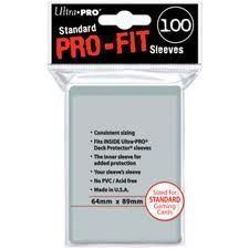 Ultra Pro Pro Fit 100ct Standard Sized Sleeves UP82712 Sleeves Ultra Pro Pro Fit 100ct Standard Sized Sleeves UP82712 Sleeves