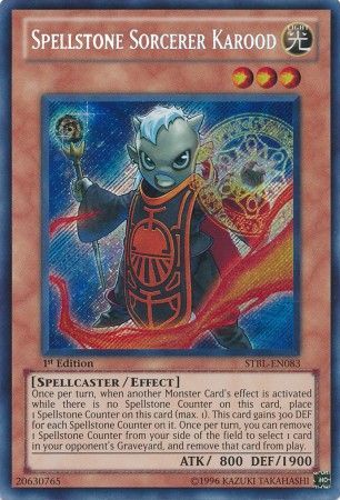Spellstone Sorcerer Karood STBL EN083 Secret Rare 1st Edition Spellstone Sorcerer Karood STBL EN083 Secret Rare 1st Edition