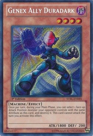 Genex Ally Duradark STBL EN095 Secret Rare 1st Edition Genex Ally Duradark STBL EN095 Secret Rare 1st Edition