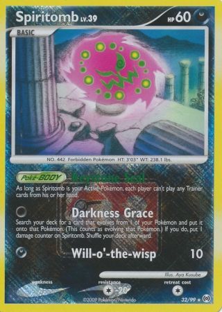 Pokémon TCG Spiritomb Steam Siege 62/114 Reverse Holo Rare