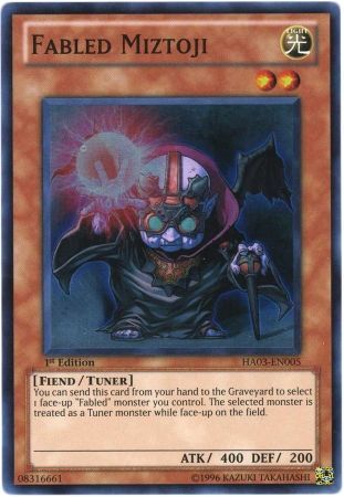 Fabled Miztoji HA03 EN005 Super Rare 1st Edition Fabled Miztoji HA03 EN005 Super Rare 1st Edition