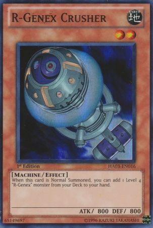 R- GENEX CRUSHER HA03-EN016 1st EDITION 2010 SERIES SUPER RARE YTCG