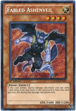 Fabled Ashenveil HA03 EN037 Secret Rare 1st Edition Fabled Ashenveil HA03 EN037 Secret Rare 1st Edition