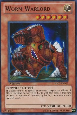 Worm Warlord HA03 EN053 Super Rare 1st Edition Hidden Arsenal 3 HA03 1st Edition Singles Worm Warlord HA03 EN053 Super Rare 1st Edition Hidden Arsenal 3 HA03 1st Edition Singles