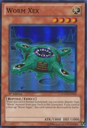 Worm Xex HA03 EN054 Super Rare 1st Edition Worm Xex HA03 EN054 Super Rare 1st Edition