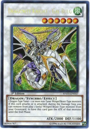 Dragunity Knight Gae Bulg HA03 EN057 Secret Rare 1st Edition Dragunity Knight Gae Bulg HA03 EN057 Secret Rare 1st Edition
