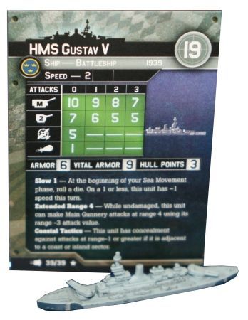 39 HMS Gustav V War at Sea V Fleet Command Singles Rare Axis Allies War at Sea Fleet Command 39 HMS Gustav V War at Sea V Fleet Command Singles Rare Axis Allies War at Sea Fleet Command