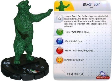 Beast Boy Bear Form 015 DC 75th Anniversary DC Heroclix Beast Boy Bear Form 015 DC 75th Anniversary DC Heroclix