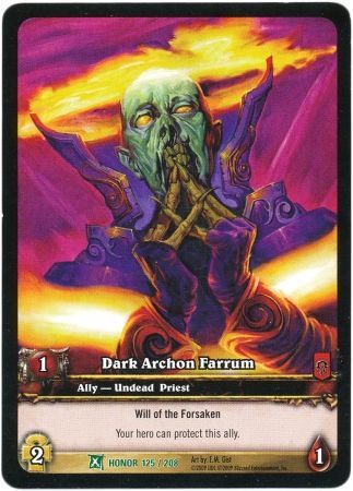 Dark Archon Farrum Extended Art EA Honor 125 208 World of Warcraft Promo Singles Dark Archon Farrum Extended Art EA Honor 125 208 World of Warcraft Promo Singles
