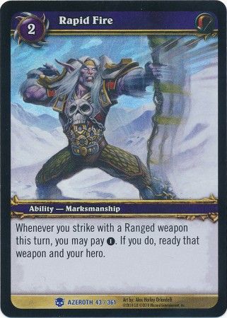 Rapid Fire Foil Promo Azeroth 43 361 World of Warcraft Promo Singles Rapid Fire Foil Promo Azeroth 43 361 World of Warcraft Promo Singles