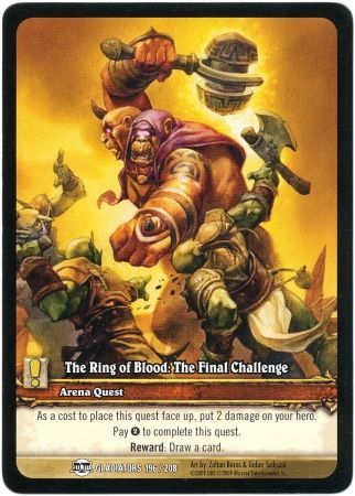 The Ring of Blood The Final Challenge Extended Art EA Gladiators 196 208 World of Warcraft Promo Singles The Ring of Blood The Final Challenge Extended Art EA Gladiators 196 208 World of Warcraft Promo Singles