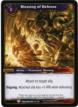 Blessing of Defense 63 270 Common WoW Worldbreaker Blessing of Defense 63 270 Common WoW Worldbreaker