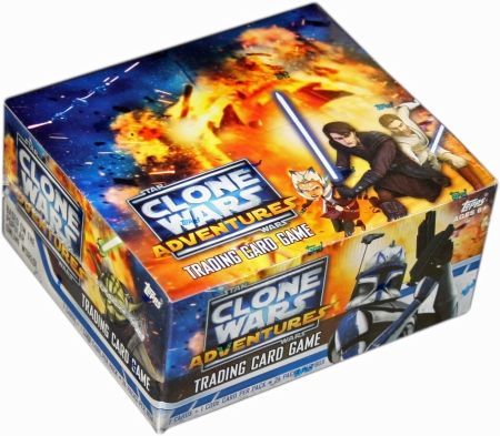 Sealed Case Topps Star Wars The Clone Wars Adventures Trading Card Game Box 8Ct 