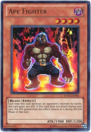 Ape Fighter YDT1 EN001 Ultra Rare Yu Gi Oh Promo Cards Ape Fighter YDT1 EN001 Ultra Rare Yu Gi Oh Promo Cards