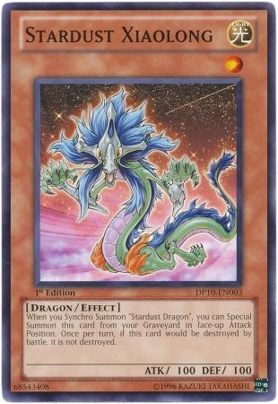 Stardust Xiaolong DP10 EN003 Common 1st Edition Duelist Pack Yusei 3 DP10 1st Edition Singles Stardust Xiaolong DP10 EN003 Common 1st Edition Duelist Pack Yusei 3 DP10 1st Edition Singles