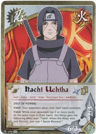 Itachi Uchiha Test Of Power 1058 Uncommon Naruto Tales Of The Gallant Sage Naruto