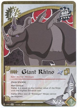 Giant Rhino Pain Spawn 1097 Common Naruto Tales of the Gallant Sage Giant Rhino Pain Spawn 1097 Common Naruto Tales of the Gallant Sage