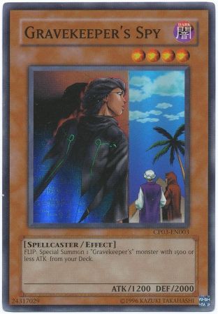 Gravekeeper s Spy CP03 EN003 Super Rare Champion Pack Game 3 CP03 Gravekeeper s Spy CP03 EN003 Super Rare Champion Pack Game 3 CP03