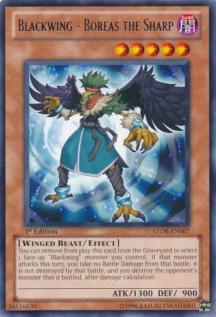 Blackwing Boreas the Sharp STOR EN007 Rare 1st Edition Storm of Ragnarok 1st Edition Singles Blackwing Boreas the Sharp STOR EN007 Rare 1st Edition Storm of Ragnarok 1st Edition Singles