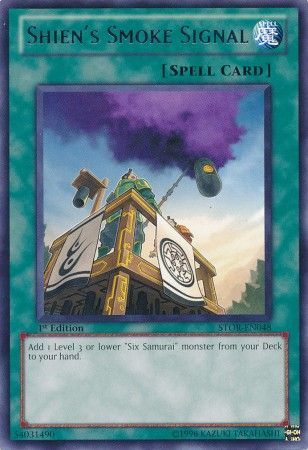 Shien s Smoke Signal STOR EN048 Rare 1st Edition Storm of Ragnarok 1st Edition Singles Shien s Smoke Signal STOR EN048 Rare 1st Edition Storm of Ragnarok 1st Edition Singles