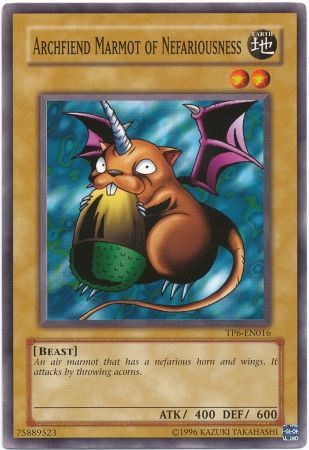Archfiend Marmot of Nefariousness TP6 EN016 Common Tournament Pack 6th Season TP6 Archfiend Marmot of Nefariousness TP6 EN016 Common Tournament Pack 6th Season TP6