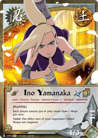 Ino Yamanaka - N-631 - Common - Unlimited Edition - Naruto CCG Singles »  Emerging Alliance - Goat Card Shop