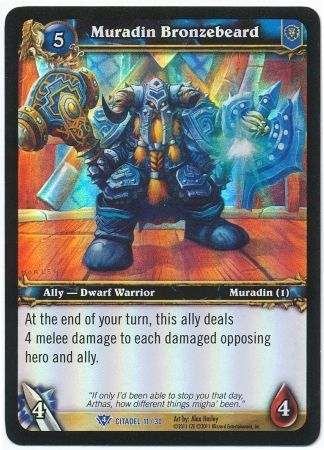 Muradin Bronzebeard Citadel 11 30 Rare WoW Assault on the Icecrown Citadel Raid Deck Muradin Bronzebeard Citadel 11 30 Rare WoW Assault on the Icecrown Citadel Raid Deck