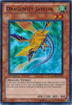 Dragunity Javelin HA04 EN014 Super Rare 1st Edition Dragunity Javelin HA04 EN014 Super Rare 1st Edition