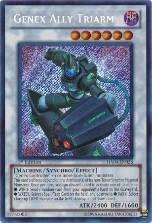 Genex Ally Triarm HA04 EN026 Secret Rare 1st Edition Genex Ally Triarm HA04 EN026 Secret Rare 1st Edition