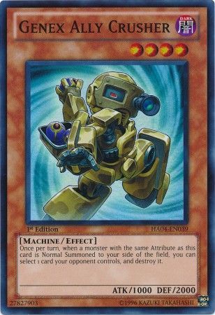 Genex Ally Crusher HA04 EN039 Super Rare 1st Edition Hidden Arsenal 4 Trishula s Triumph HA04 1st Edition Singles Genex Ally Crusher HA04 EN039 Super Rare 1st Edition Hidden Arsenal 4 Trishula s Triumph HA04 1st Edition Singles