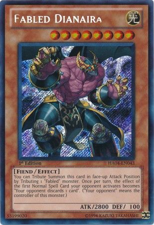 Fabled Dianaira HA04 EN043 Secret Rare 1st Edition Hidden Arsenal 4 Trishula s Triumph HA04 1st Edition Singles Fabled Dianaira HA04 EN043 Secret Rare 1st Edition Hidden Arsenal 4 Trishula s Triumph HA04 1st Edition Singles