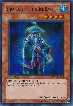 Strategist of the Ice Barrier HA04 EN052 Super Rare 1st Edition Strategist of the Ice Barrier HA04 EN052 Super Rare 1st Edition