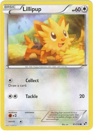 Lillipup 81 114 Common Black White 1 Base Set Singles Lillipup 81 114 Common Black White 1 Base Set Singles