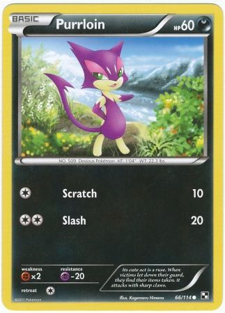 Purrloin 66 114 Common Black White 1 Base Set Singles Purrloin 66 114 Common Black White 1 Base Set Singles