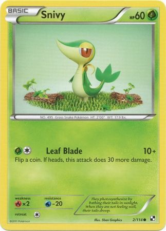Snivy 2 114 Common Black White 1 Base Set Singles Snivy 2 114 Common Black White 1 Base Set Singles