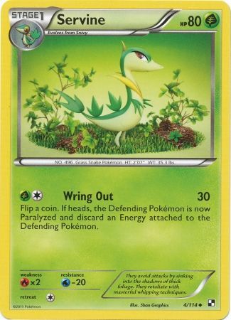 Servine 4 114 Uncommon Black White 1 Base Set Singles Servine 4 114 Uncommon Black White 1 Base Set Singles