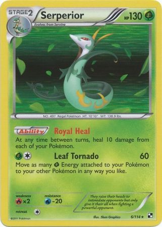 Serperior (5/114) (Cracked Ice Holo) (Theme Deck Exclusive) [Black & W –  High Tide Games