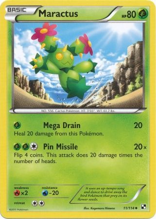Maractus 11 114 Uncommon Black White 1 Base Set Singles Maractus 11 114 Uncommon Black White 1 Base Set Singles