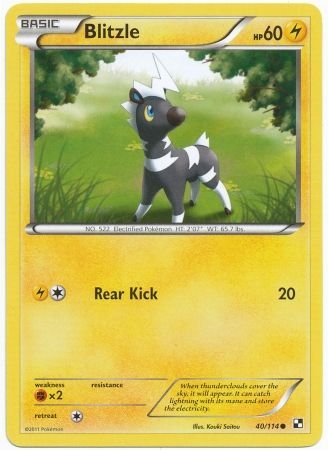 Blitzle 40 114 Common Black White 1 Base Set Singles Blitzle 40 114 Common Black White 1 Base Set Singles