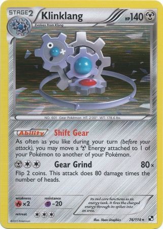 Klinklang 76 114 Holo Rare Klinklang 76 114 Holo Rare