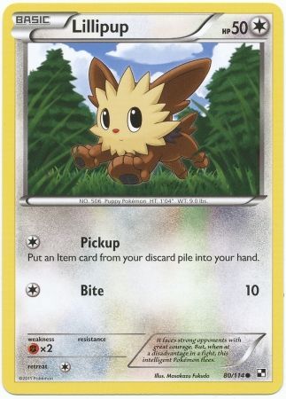 Lillipup 80 114 Common Black White 1 Base Set Singles Lillipup 80 114 Common Black White 1 Base Set Singles