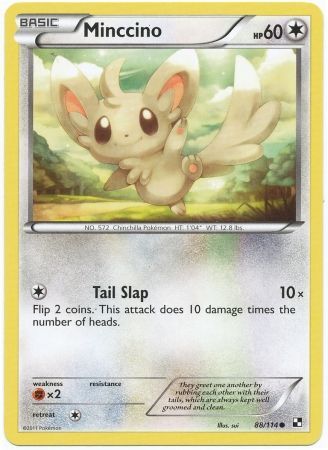 Minccino - Pokémon Normal Comum - 109/124- Pokemon Card Game