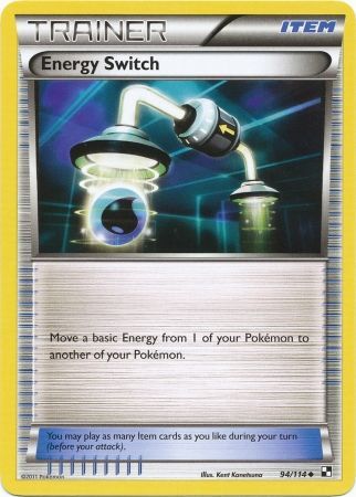 Energy Switch 94 114 Uncommon Black White 1 Base Set Singles Energy Switch 94 114 Uncommon Black White 1 Base Set Singles