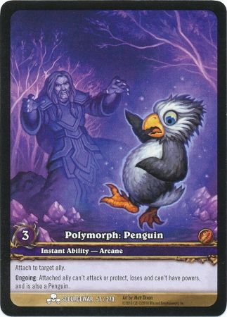 Polymorph Penguin Extended Art EA Scourgewar 57 270 World of Warcraft Promo Singles Polymorph Penguin Extended Art EA Scourgewar 57 270 World of Warcraft Promo Singles